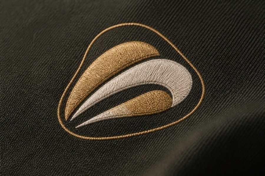 Embroidery — logo technique at INEO bag factory