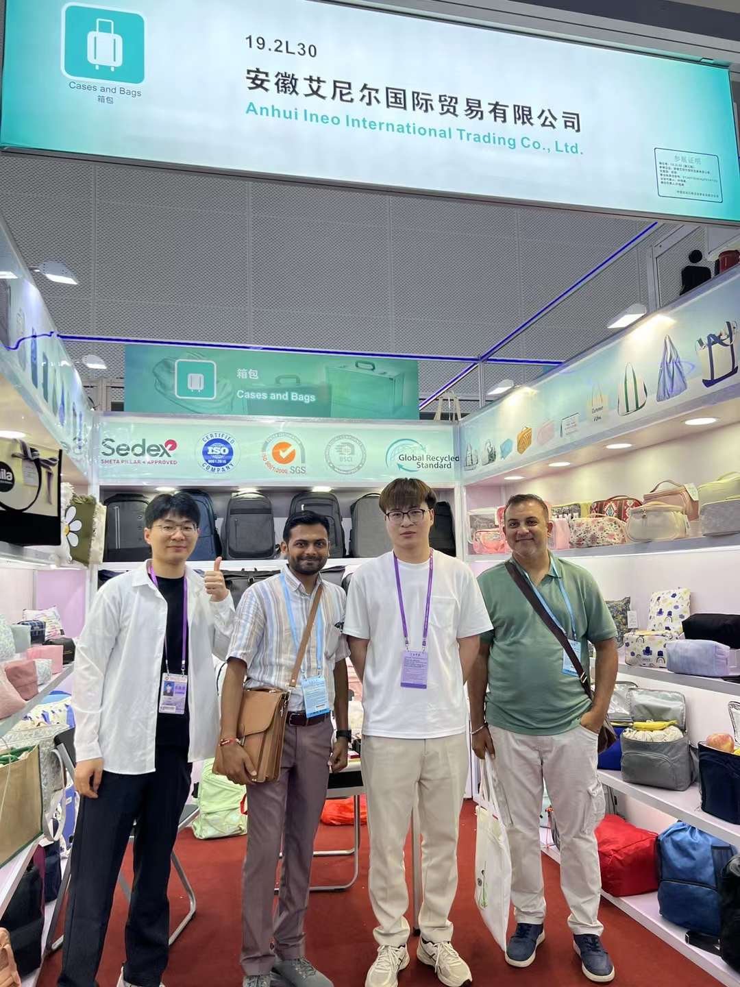 The INEO booth team